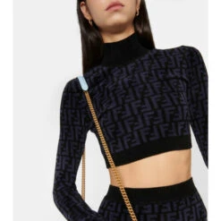 Fendi FF Jacquard Crop Top -Fendi Shop unnamed file 101