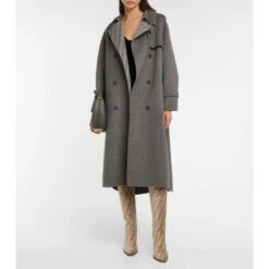 Fendi Double-breasted Wool Trench Coat