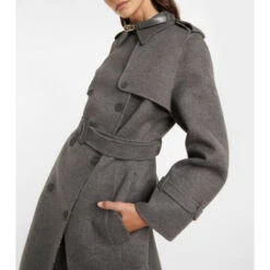 Fendi Double-breasted Wool Trench Coat -Fendi Shop unnamed file 125