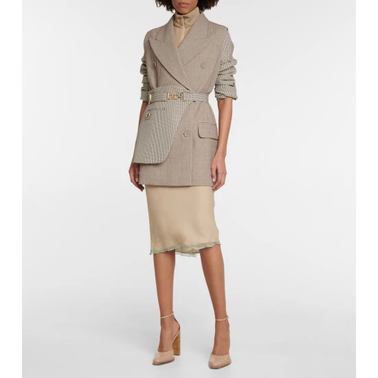 Fendi Houndstooth Wool-blend Jacket 1 Fendi Houndstooth Wool-blend Jacket