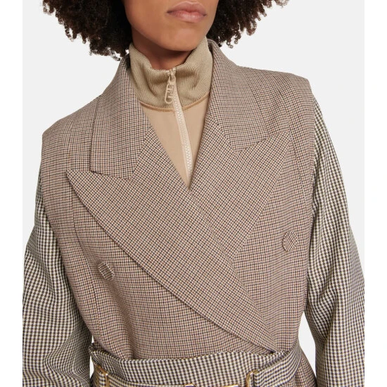 Fendi Houndstooth Wool-blend Jacket 3 Fendi Houndstooth Wool-blend Jacket - Image 3