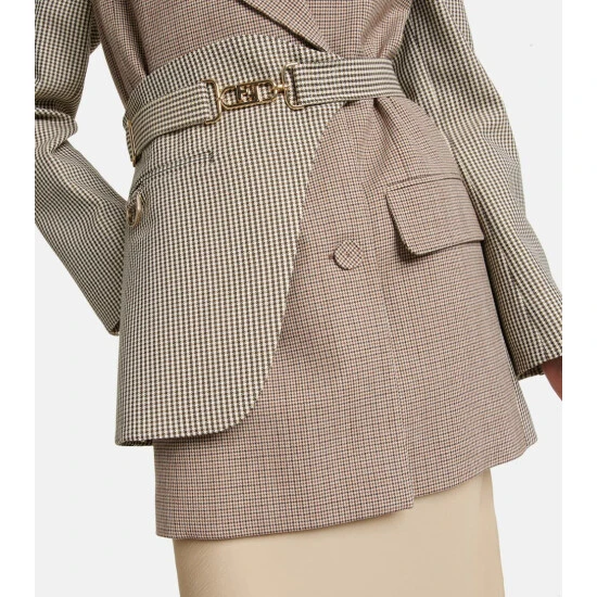 Fendi Houndstooth Wool-blend Jacket 4 Fendi Houndstooth Wool-blend Jacket - Image 4