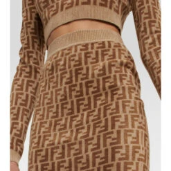 Fendi FF Jacquard Midi Skirt -Fendi Shop unnamed file 137
