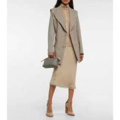 Fendi Silk Midi Skirt