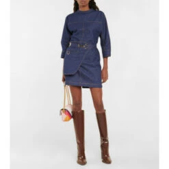 Fendi Belted Denim Minidress