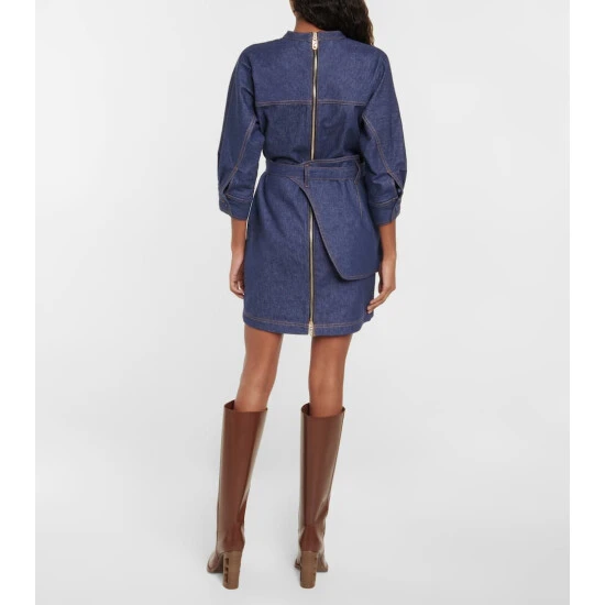 Fendi Belted Denim Minidress 2 Fendi Belted Denim Minidress - Image 2