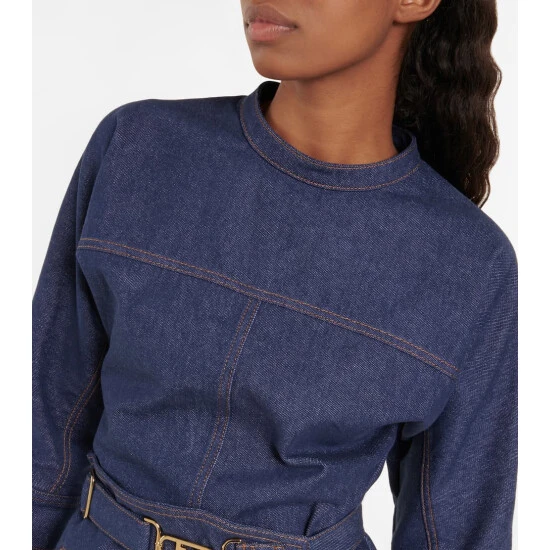 Fendi Belted Denim Minidress 3 Fendi Belted Denim Minidress - Image 3