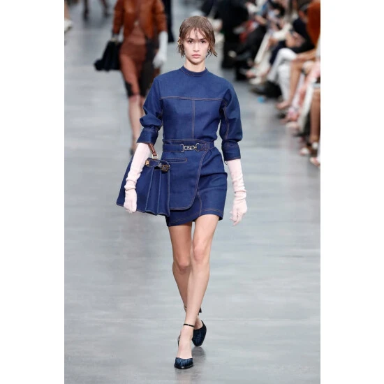Fendi Belted Denim Minidress 5 Fendi Belted Denim Minidress - Image 5