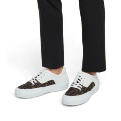 Fendi Force Leather And Canvas Sneakers -Fendi Shop unnamed file 182
