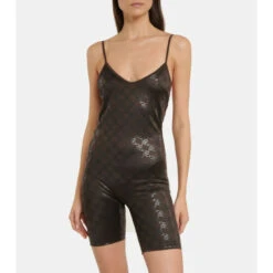 Fendi FF Karligraphy Jersey Playsuit