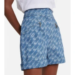 Fendi Logo High-rise Chambray Shorts -Fendi Shop unnamed file 201