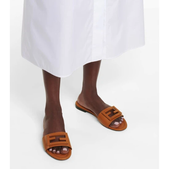 Fendi Signature Leather Sandals 3 Fendi Signature Leather Sandals - Image 3