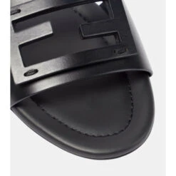 Fendi FF Cutout Flat Leather Sandals -Fendi Shop unnamed file 232