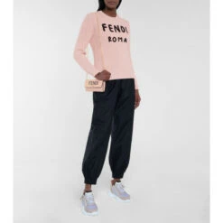 Fendi Flow Suede And Nylon Sneakers