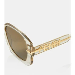 Fendi Logo Acetate Square Sunglasses