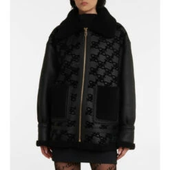Fendi FF Karligraphy Shearling-trimmed Leather Jacket -Fendi Shop unnamed file 250