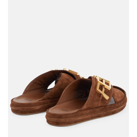 Fendigraphy Suede Slides 2 Fendigraphy Suede Slides - Image 2