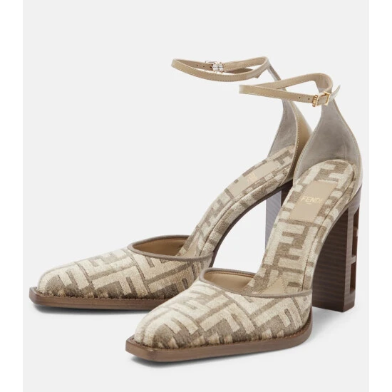 Fendi FF Cutout Chenille Pumps 4 Fendi FF Cutout Chenille Pumps - Image 4