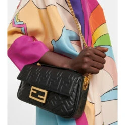 Fendi Baguette Leather Shoulder Bag