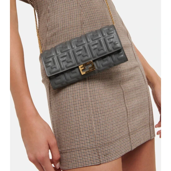 Fendi Baguette Leather Wallet On Chain 1 Fendi Baguette Leather Wallet On Chain