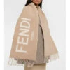 Fendi Logo Wool And Cashmere Scarf