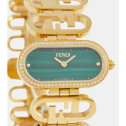 Fendi O'Lock Horizontal Quartz Watch With Diamonds
