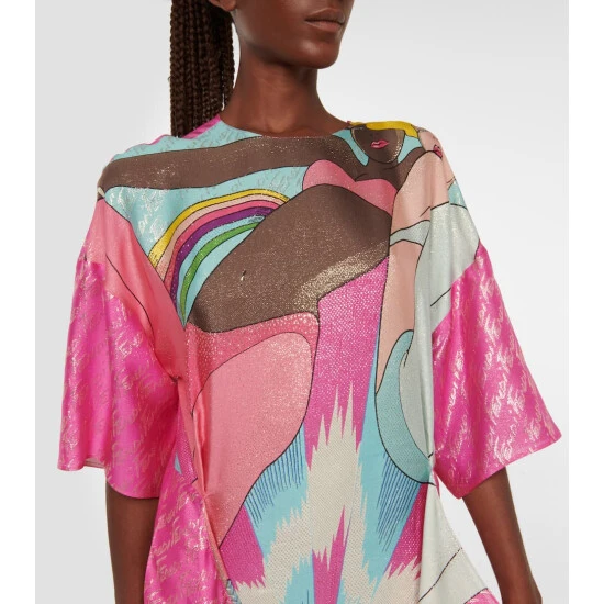 Fendi Printed Silk-blend Minidress 3 Fendi Printed Silk-blend Minidress - Image 3