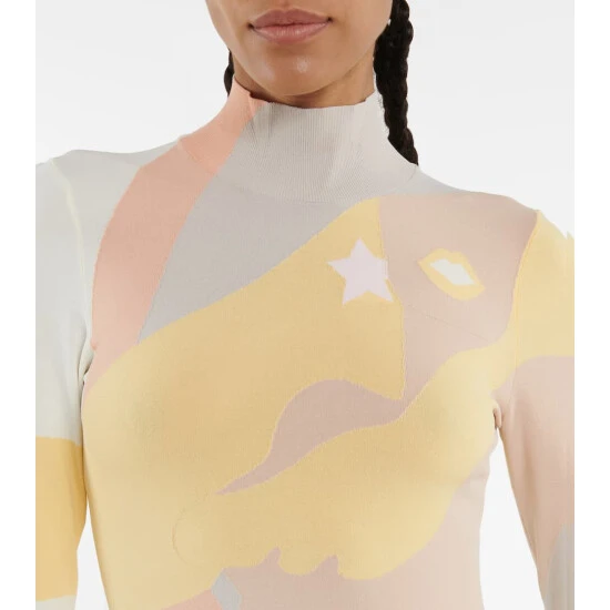 Fendi Colorblocked Mockneck Minidress 3 Fendi Colorblocked Mockneck Minidress - Image 3