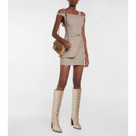 Fendi Baguette Jacquard Shoulder Bag 4 Fendi Baguette Jacquard Shoulder Bag - Image 4