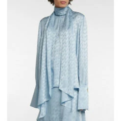 Fendi Brush Silk Tie-neck Blouse -Fendi Shop unnamed file 517