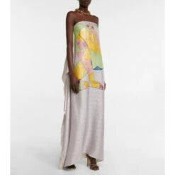 Fendi Lamé Silk-blend Maxi Dress