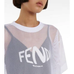 Fendi Logo-appliqué Cropped Mesh T-shirt 5 Fendi Logo-appliqué Cropped Mesh T-shirt -Fendi Shop unnamed file 548