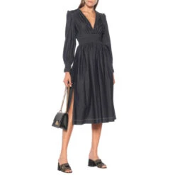 Fendi Cotton-chambray Midi Dress