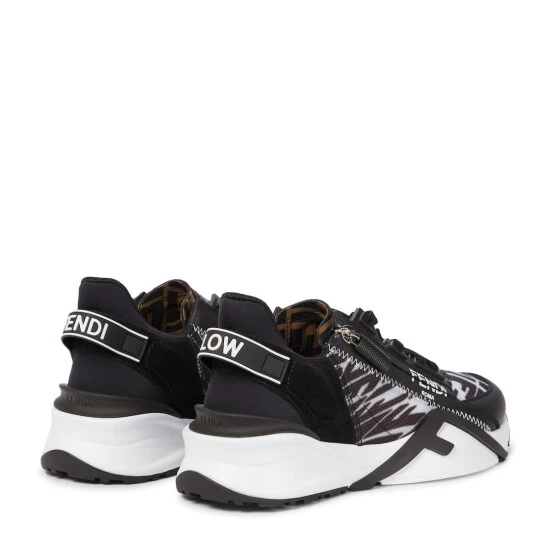 Fendi Fluid Leather-trimmed Sneakers 2 Fendi Fluid Leather-trimmed Sneakers - Image 2