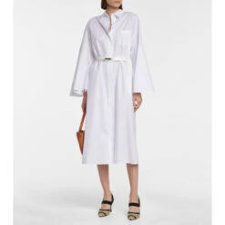 Fendi Cotton Poplin Midi Shirt Dress