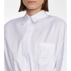Fendi Cotton Poplin Midi Shirt Dress -Fendi Shop unnamed file 583
