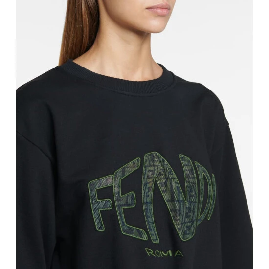 Fendi Vertigo Convertible Cotton Sweatshirt 3 Fendi Vertigo Convertible Cotton Sweatshirt - Image 3