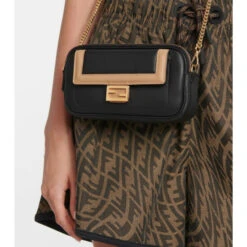 Fendi Easy 2 Baguette Leather Shoulder Bag