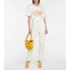 Fendi Logo Cotton Jersey T-shirt