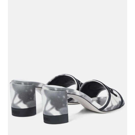 Fendi Signature Canvas Sandals 2 Fendi Signature Canvas Sandals - Image 2