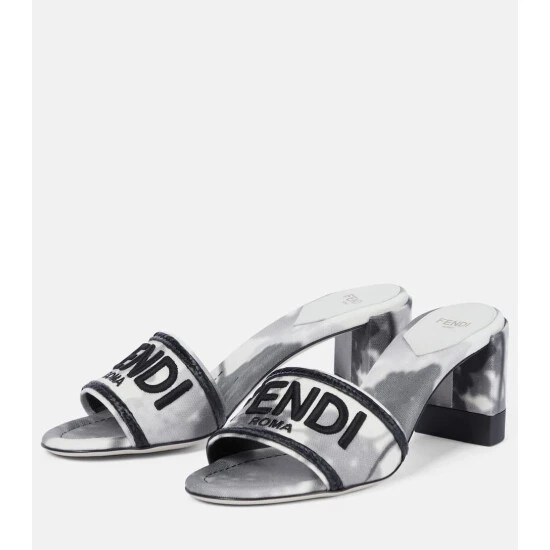 Fendi Signature Canvas Sandals 4 Fendi Signature Canvas Sandals - Image 4