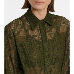 Fendi Logo Lace And Mesh Cargo Jumpsuit -Fendi Shop unnamed file 659