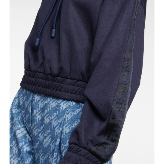 Fendi Logo Cropped Hoodie 4 Fendi Logo Cropped Hoodie - Image 4