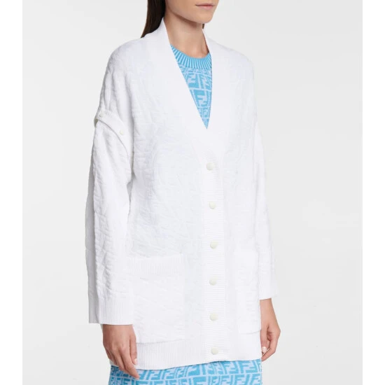 Fendi FF Vertigo Cotton-blend Cardigan 3 Fendi FF Vertigo Cotton-blend Cardigan - Image 3