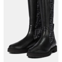 Fendi FF Knee-high Leather Boots 8 Fendi FF Knee-high Leather Boots -Fendi Shop unnamed file 711