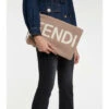 Fendi Large Shearling Pouch