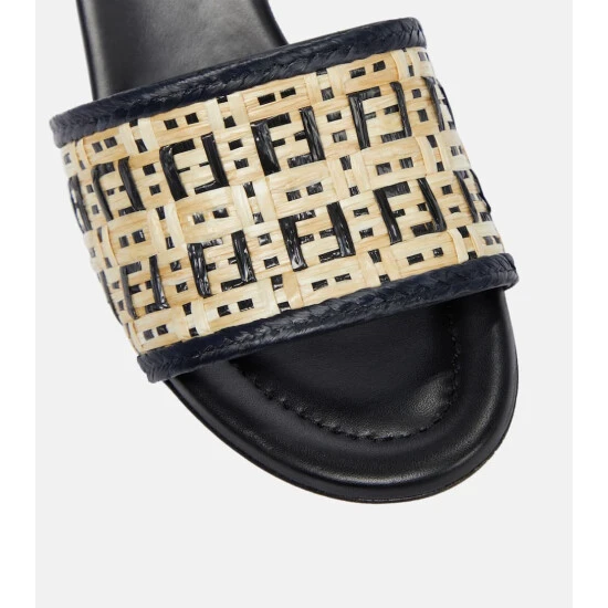 Fendi FF Interlace Raffia Sandals 5 Fendi FF Interlace Raffia Sandals - Image 5