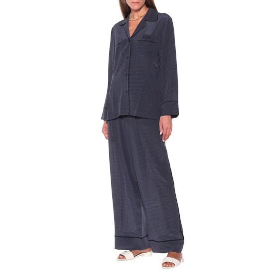 Fendi Polka-dot Silk Wide-leg Pants 1 Fendi Polka-dot Silk Wide-leg Pants