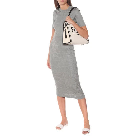 Fendi Cotton-blend Knit Midi Skirt 1 Fendi Cotton-blend Knit Midi Skirt