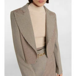 Fendi Houndstooth Wool-blend Crop Jacket -Fendi Shop unnamed file 752